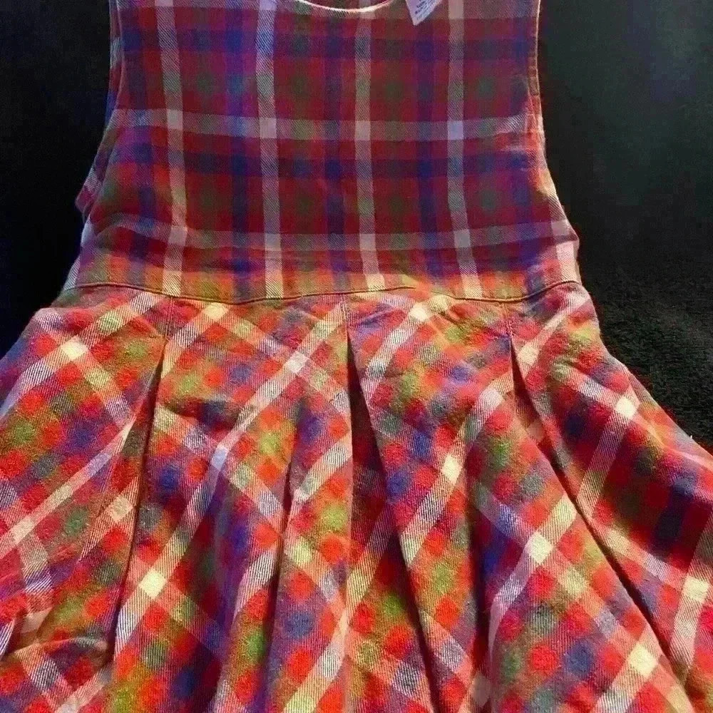 Vintage 1990’s Baby GAP 
18-24 Months Plaid dress with buttons and tie back - Picture 2 of 5